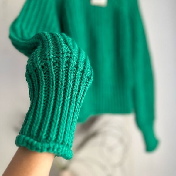 H&M Knit Oversized Sweater Green New - Picture 9 of 9